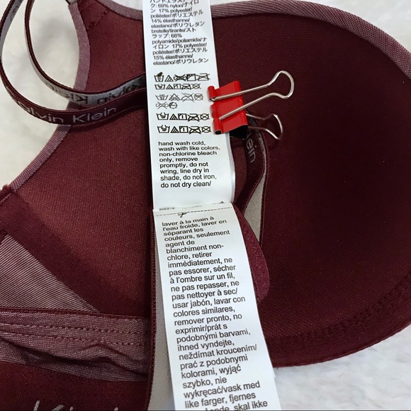 Calvin Klein “2/$20” NWOT Metallic Burgundy Demi Bra Women 34B - Picture 13 of 14